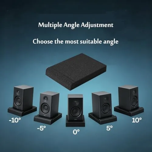 The 2 Pack Acoustic Isolation Pads, Studio Monitor Speaker Isolation Foam in real use