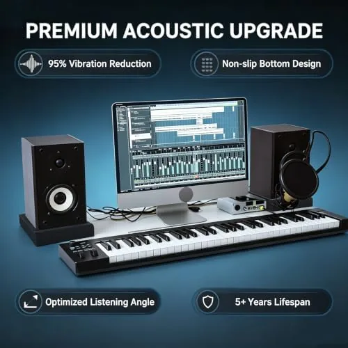Another view of the 2 Pack Acoustic Isolation Pads, Studio Monitor Speaker Isolation Foam