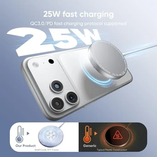 Close look at the MagSafe Charger 2 Pack 25W Magnetic Wireless Charger Fast Charging build quality