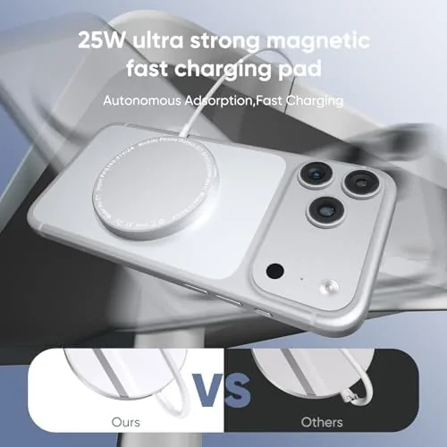 Detail shot of the MagSafe Charger 2 Pack 25W Magnetic Wireless Charger Fast Charging features