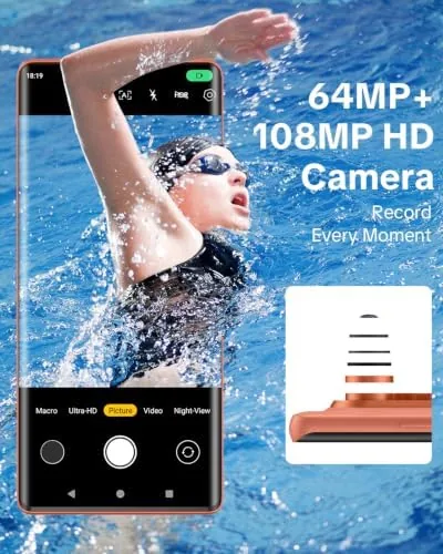 The phone showing the home screen with app icons and the 120Hz display active