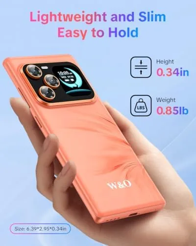 The phone held in one hand showing the curved screen edge