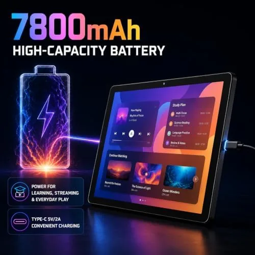 Another view of the 2026 Latest 11 Inch Android 16 Tablet, Tablet with 30GB