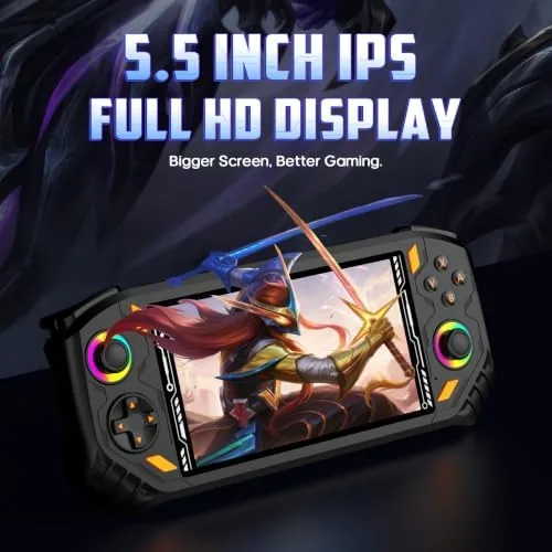 The RG56PRO menu showing a library of games organized by system