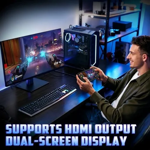 A puzzle game displayed on the RG56PRO screen