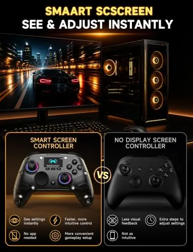 The interactive screen on the AOC controller showing the settings menu