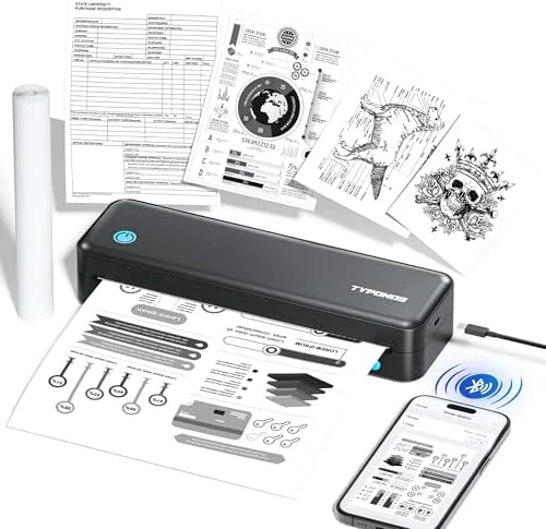 Overview of the D820 Inkless Portable Thermal Printer for Travel ,  8.5" x