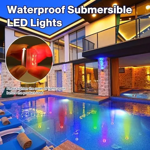 Another view of the Mini Submersible LED Lights,Small Waterproof LED Tea Lights Candle with