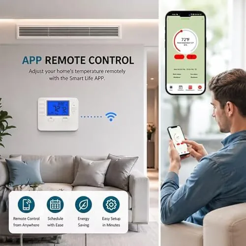 The thermostat app on a phone showing the schedule editor