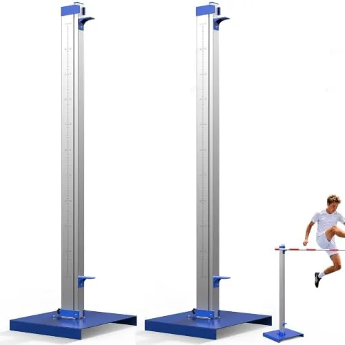 Overview of the Track & Field High Jump Standards, 2PCS Aluminum Stands Adjustable