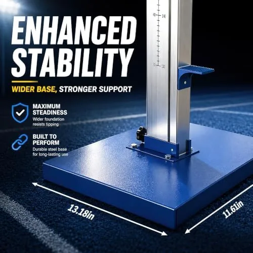 Another view of the Track & Field High Jump Standards, 2PCS Aluminum Stands Adjustable