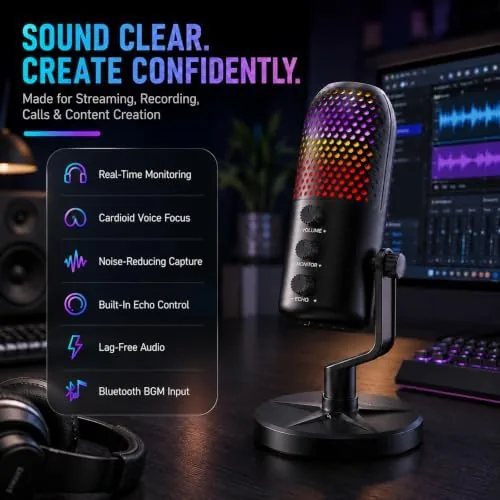 Close look at the USB PC Mic with Noise Cancelation & Gain Control | build quality