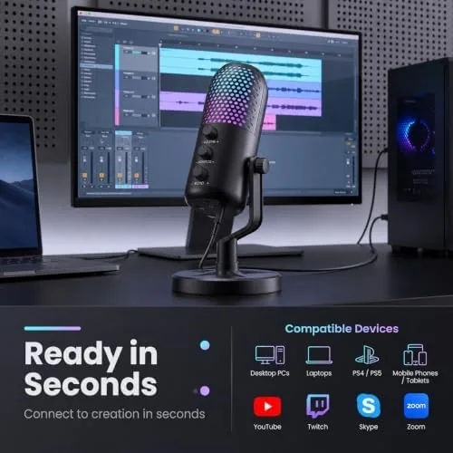 The USB PC Mic with Noise Cancelation & Gain Control | compared in context