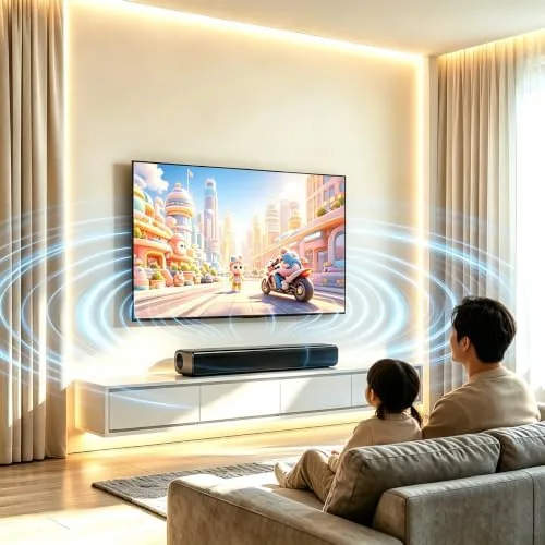The Sound Bars for TV, Bluetooth TV Soundbar, Surround Sound Speaker in real use