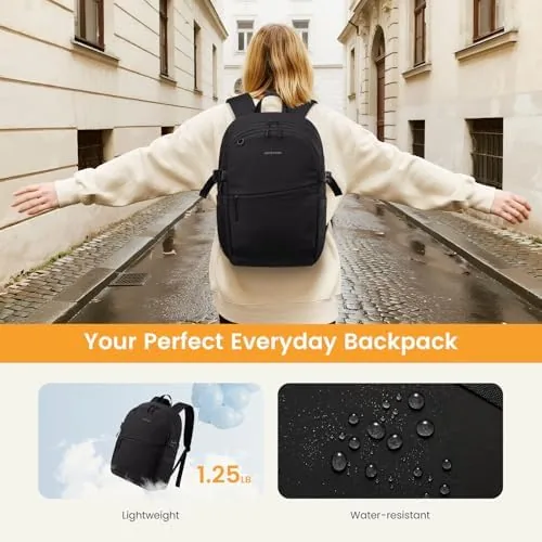 The LOVEVOOK Unisex Casual Backpack, Durable Work College Backpack for Women in real use
