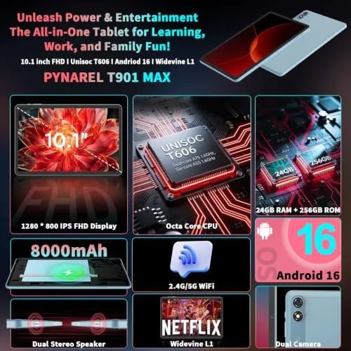 Close look at the 10 inch Tablet with Keyboard - Android 16 Tablet with build quality