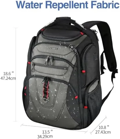 Close look at the KROSER Travel Laptop Backpack 17.3 Inch XL Computer Backpack for build quality