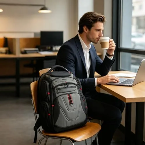 The KROSER Travel Laptop Backpack 17.3 Inch XL Computer Backpack for compared in context