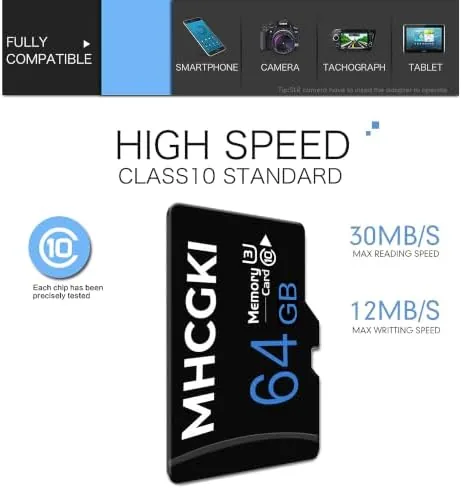 Another view of the 64GB Micro Memory Card High Speed Class 10 TF Memory