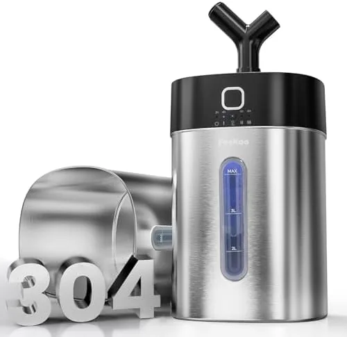 Feekaa Stainless Steel Humidifier Easy Clean, 1Gal/4L Cool Mist Humidifiers for Bedroom, Dishwasher Safe Review: Tested and Rated