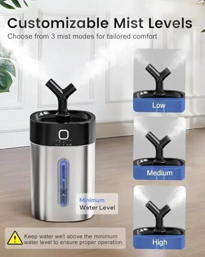 The Feekaa Stainless Steel Humidifier Easy Clean, 1Gal/4L Cool Mist Humidifiers in real use