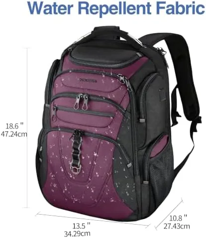 Close look at the KROSER Travel Laptop Backpack 17.3 Inch XL Computer Backpack for build quality