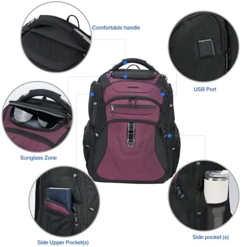 The KROSER Travel Laptop Backpack 17.3 Inch XL Computer Backpack for in real use