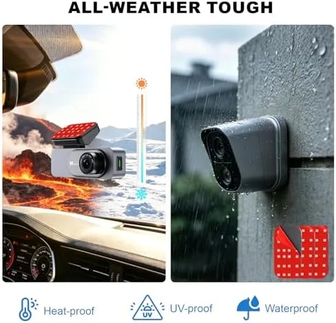 Another view of the Dash Cam Stikcy Pads,12Pcs Very High Bond Tape for Car