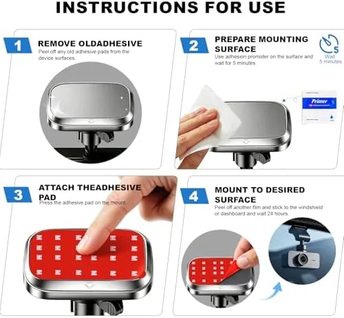The Dash Cam Stikcy Pads,12Pcs Very High Bond Tape for Car compared in context