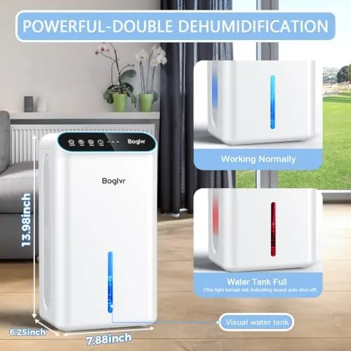 The Dehumidifier for Home up to 1000 Sq.Ft, 98oz Small Quiet in real use