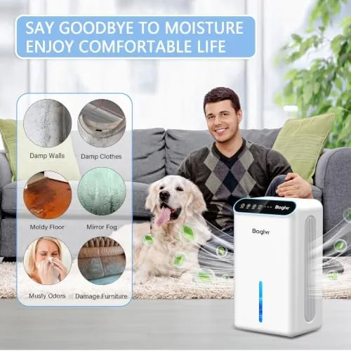 Testing the Dehumidifier for Home up to 1000 Sq.Ft, 98oz Small Quiet over two weeks