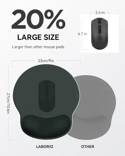 Close look at the Mouse Pad with Wrist Rest for Desktop Large Ergonomic Mouse build quality