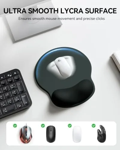 The Mouse Pad with Wrist Rest for Desktop Large Ergonomic Mouse in real use