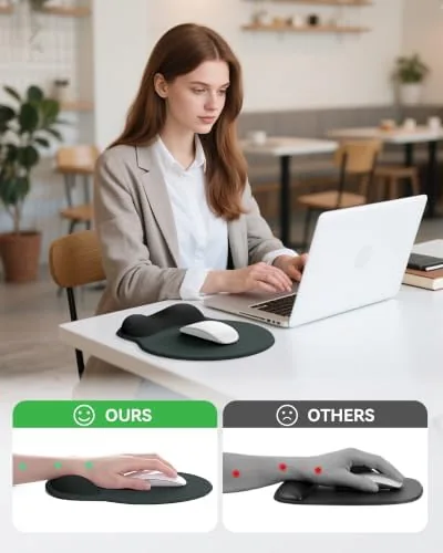 The Mouse Pad with Wrist Rest for Desktop Large Ergonomic Mouse compared in context