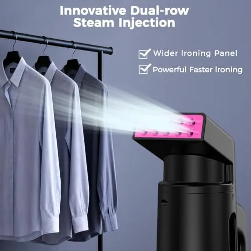 Close look at the Travel Steamer for Clothes, Dual-Row Steam Handheld Clothes Steamer | build quality