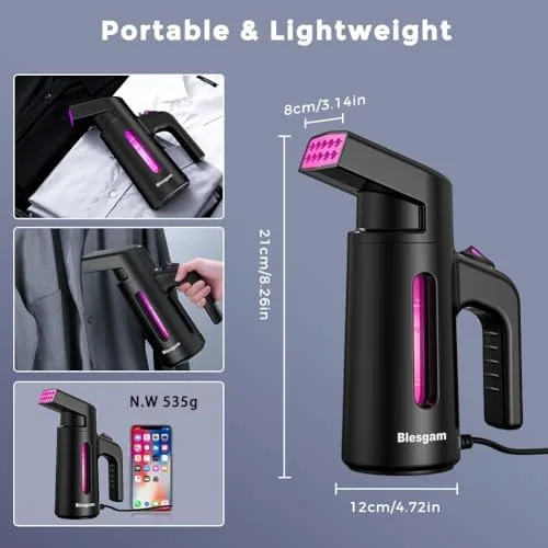 Another view of the Travel Steamer for Clothes, Dual-Row Steam Handheld Clothes Steamer |