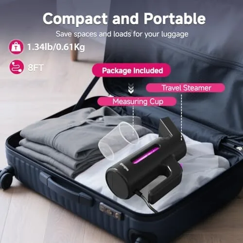Testing the Travel Steamer for Clothes, Dual-Row Steam Handheld Clothes Steamer | over two weeks