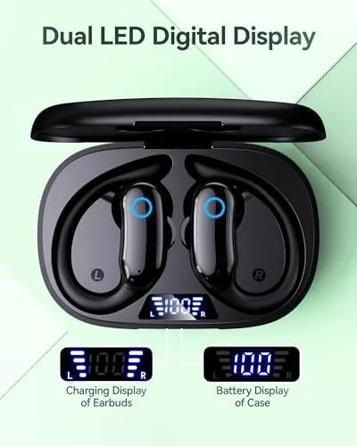 The GNMN Active Noise Cancelling Ear Buds Wireless Earbuds 96hrs Playback in real use