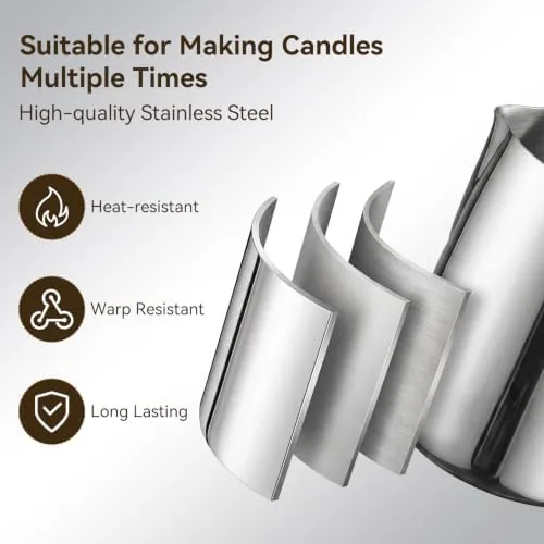 Close up of the heat resistant handle and the dual scale markings on the steel body