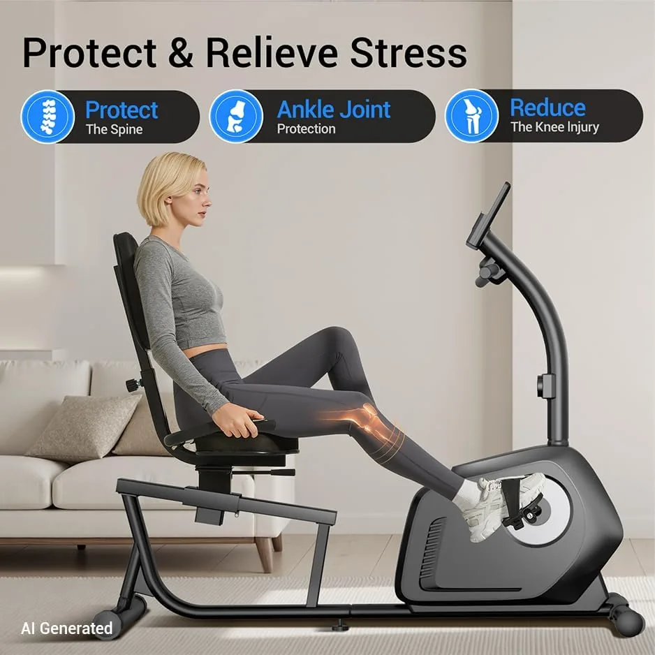 rider using the recumbent exercise bike during a workout