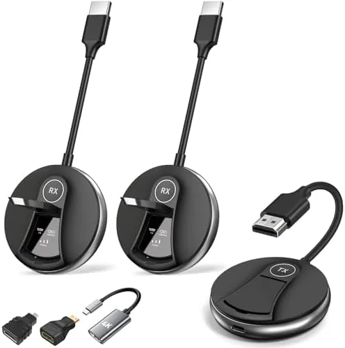 Overview of the Wireless HDMI 1 Transmitter and 2 Receivers,Multi-TV Extender,UP to 6RXs,Plug