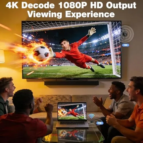 The Wireless HDMI 1 Transmitter and 2 Receivers,Multi-TV Extender,UP to 6RXs,Plug compared in context