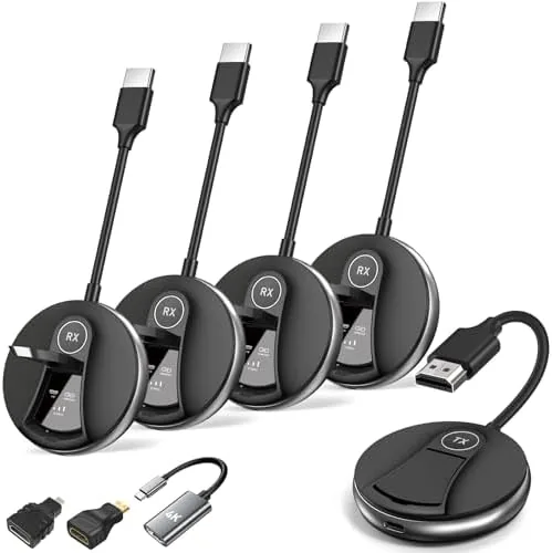 Testing the Wireless HDMI 1 Transmitter and 2 Receivers,Multi-TV Extender,UP to 6RXs,Plug over two weeks