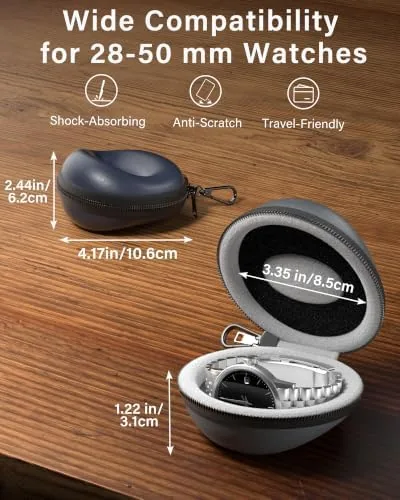 The ProCase Single Watch Travel Case with Carabiner Clip, EVA Hard in real use