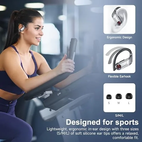Another view of the Bluetooth 6.1 Headphones True Wireless Earbuds 120hrs Playtime Wireless Charging