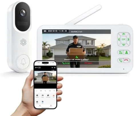 Overview of the Video Doorbell Camera with Monitor Wireless, Smart Video Door Phone