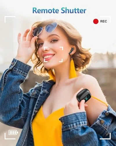 The ZIUTY Wireless Earbuds Bluetooth Headphones, Ear Buds with Touch Screen in real use