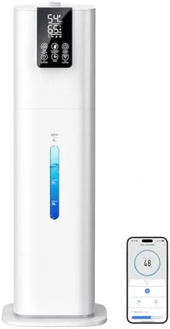 8L/2.1 Gal Smart Humidifier Large Room, Top Fill Cool Mist Humidifiers for Bedroom with Review: Tested and Rated
