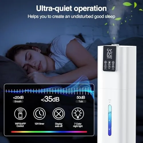 Testing the 8L/2.1 Gal Smart Humidifier Large Room, Top Fill Cool Mist over two weeks