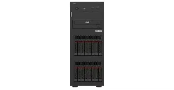 Detail shot of the Lenovo ThinkSystem ST250 V3 6353P 32GB Tower Server - Intel features